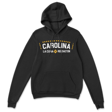 Load image into Gallery viewer, Hoodie Negro “Carolina – La Cuna del Reggaetón”