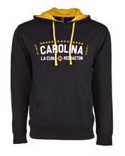 Load image into Gallery viewer, Hoodie Negro & Amarillo – Carolina, La Cuna del Reggaetón
